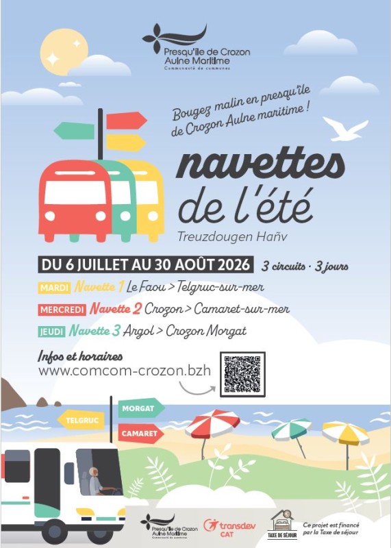 navettes estivales du 6 juillet au 30 août 2026