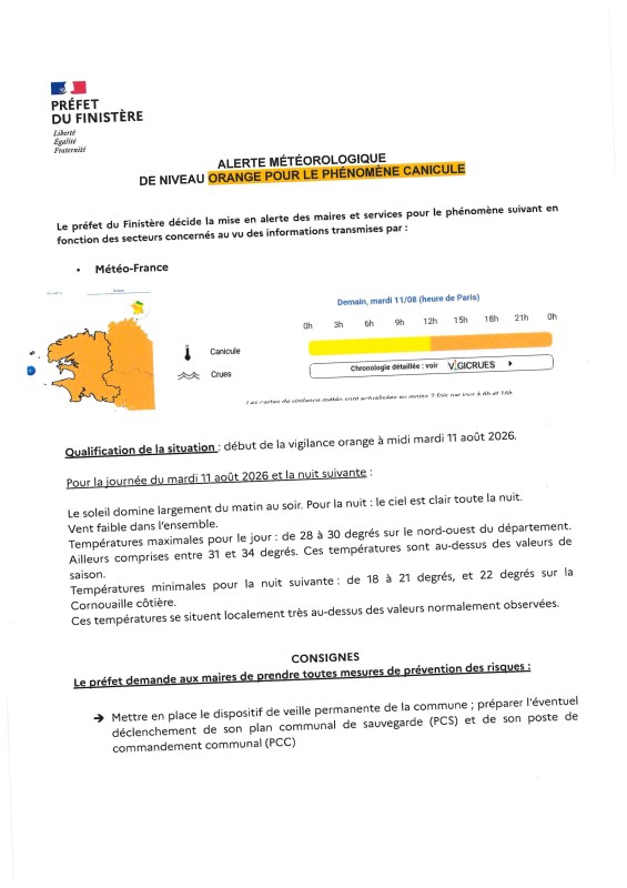 Vigilance ORANGE CANICULE