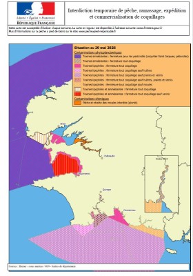 Carte interdiction temporaire de pêche
